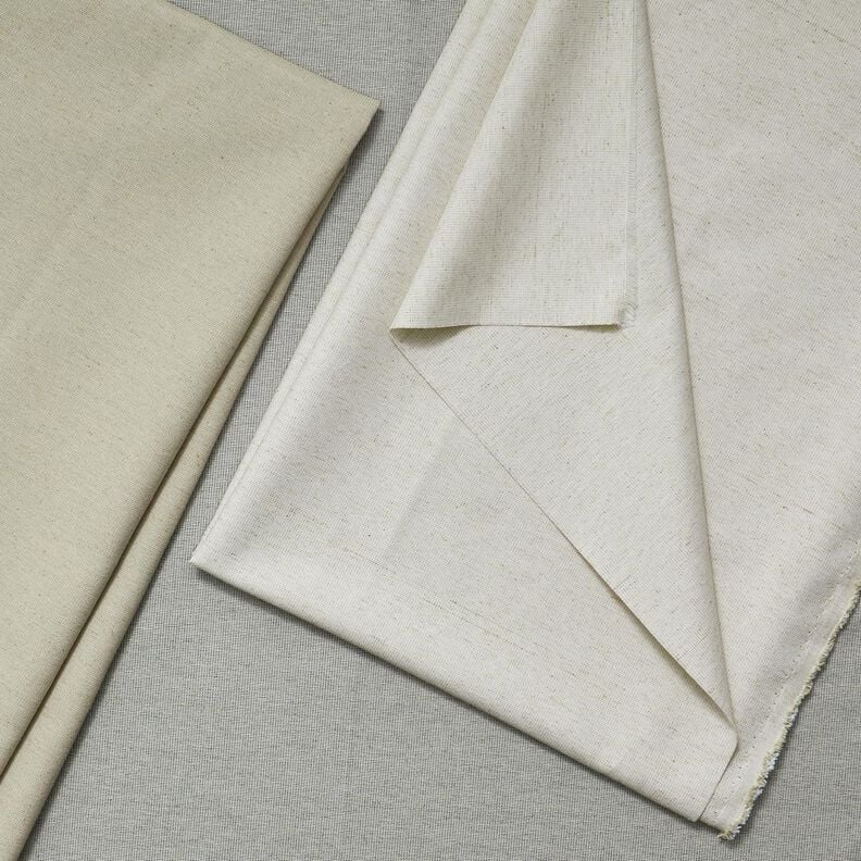 Tissu de décoration Canvas Mélange lin – blanc/nature,  image number 4