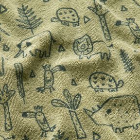 Jersey éponge Dans la jungle – greige, 