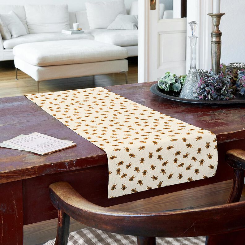 Tissu de décoration Canvas Bonhommes en pain d'épices – nature/caramel,  image number 7