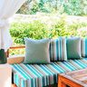 Toile pour store banne Rayures mixtes – gris/turquoise,  thumbnail number 9