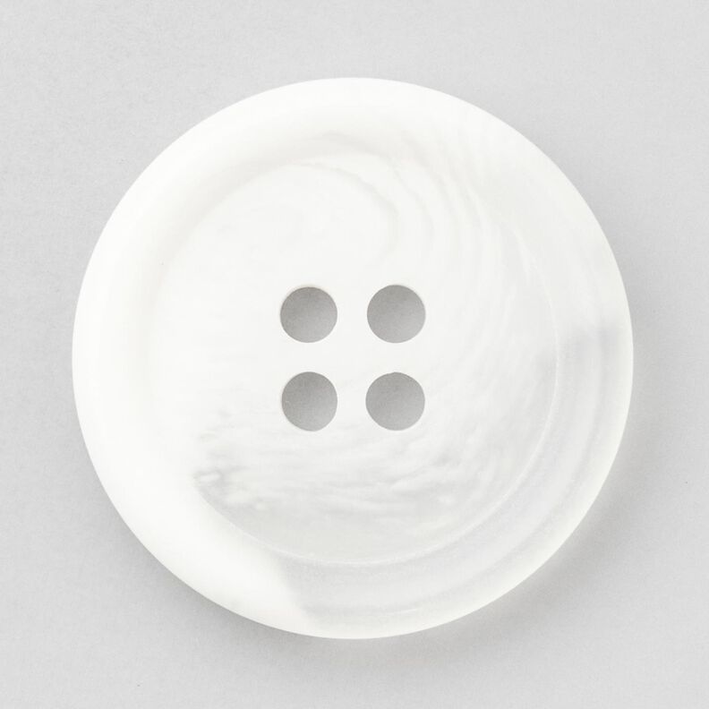 Bouton 4 trous rond [Ø 25 mm] – blanc,  image number 1