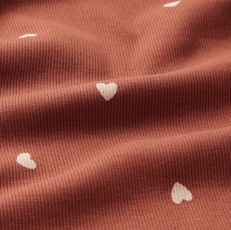 Jersey côtelé Cœurs – rouge,  image number 2