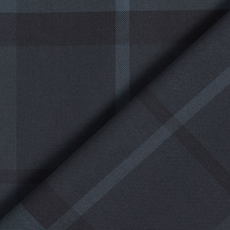 Tissu pour chemise à carreaux tartan – bleu nuit/noir,  image number 4