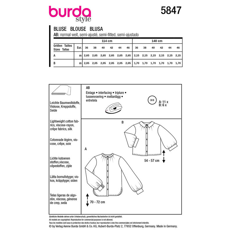 Chemisier | Burda 5847 | 36-46,  image number 9