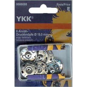 Bouton-pression à coudre métal 2 – argent | YKK, 