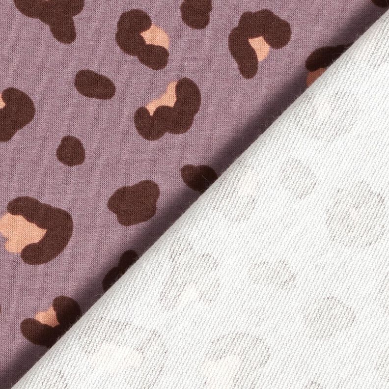 French Terry Sweat d&rsquo;&eacute;t&eacute; Imprim&eacute; l&eacute;opard &ndash; lilas,  image number 4