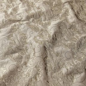 Jacquard d’habillement Brocart Fleurs – taupe, 