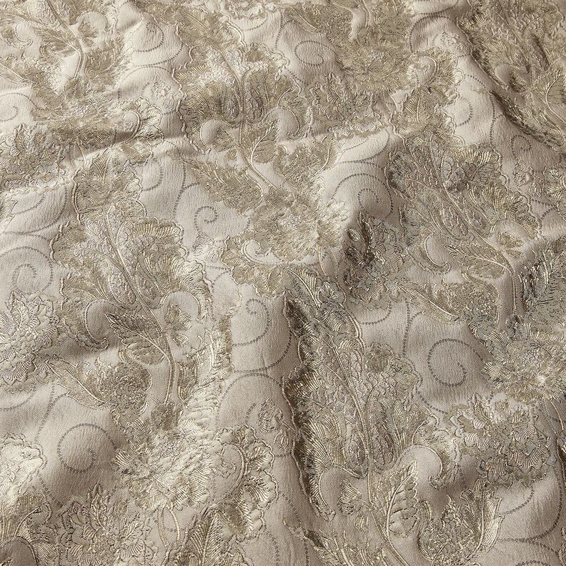 Jacquard d’habillement Brocart Fleurs – taupe,  image number 2