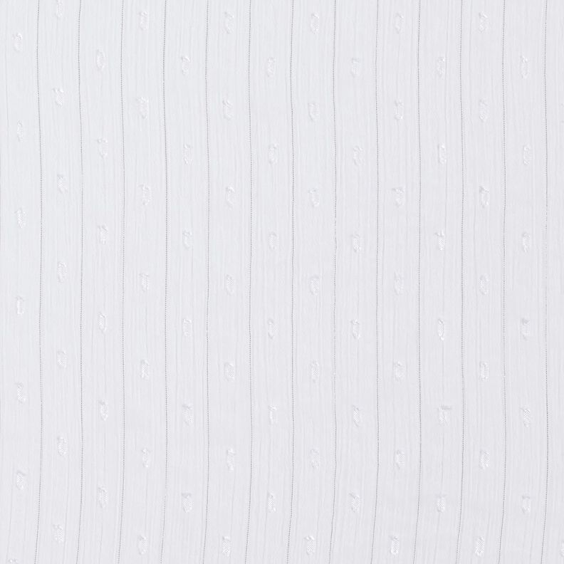 Mousseline Dobby métallisée à fines rayures – blanc/argent métallisé,  image number 1