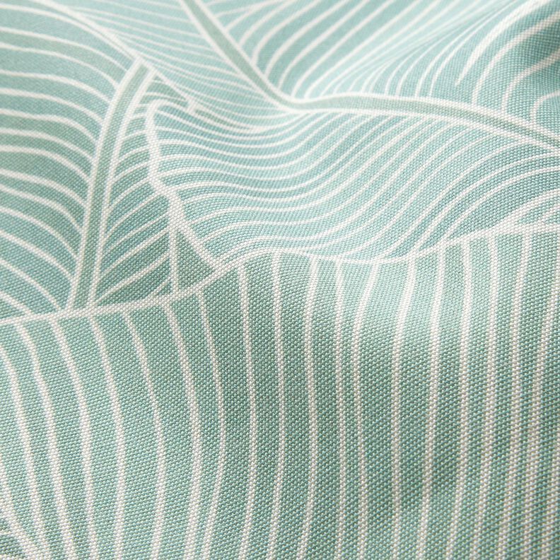 Tissu d’extérieur Canvas lignes de feuilles – eucalyptus,  image number 3