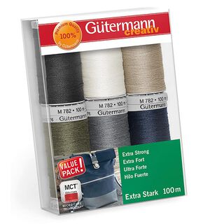 Kit fils à tout coudre extra forts [ 100m | 6 Pièces ] | Gütermann creativ, 