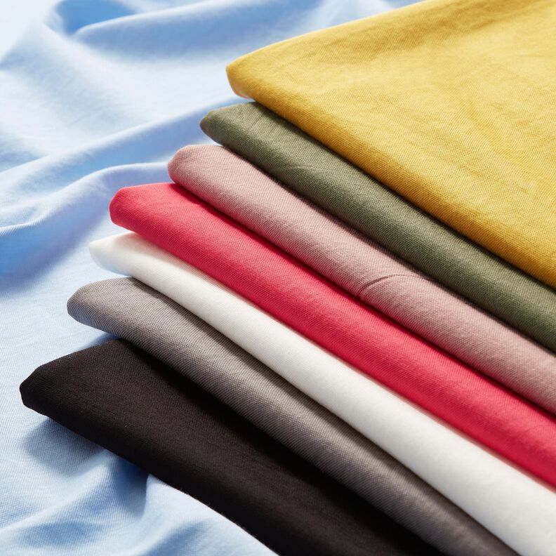 Viscose mélangé fin uni – moutarde, image number 4