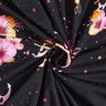 Jersey coton Fleurs de bord de mer | Glitzerpüppi – noir/pourpre,  thumbnail number 3