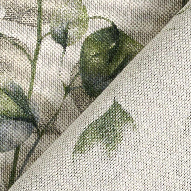 Tissu de décoration Semi-panama feuilles de peuplier – nature/olive foncé, image number 4