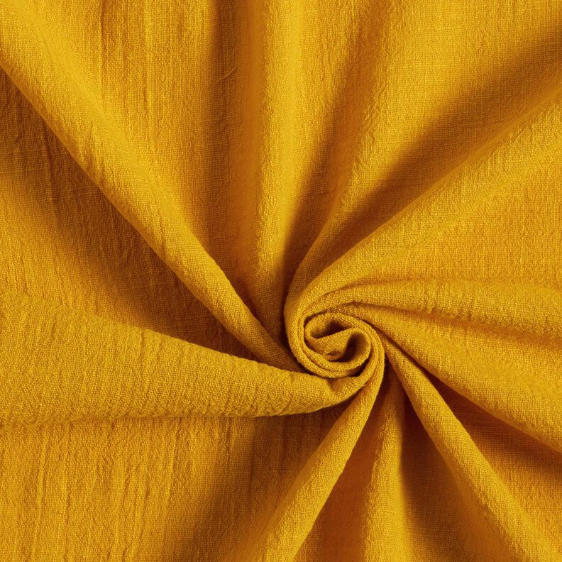 Tissu en coton aspect lin – moutarde,  image number 1