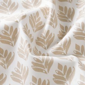 Coton enduit Sujets abstraits – blanc/noix de cajou, 
