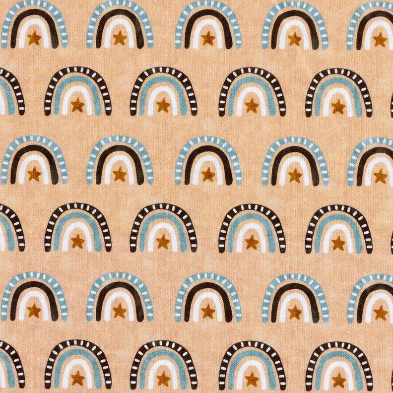 Popeline coton Arcs-en-ciel Impression numérique – beige,  image number 1