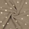 Tissu teddy Petites fleurs brodées | Poppy Fabrics – taupe foncé,  thumbnail number 3