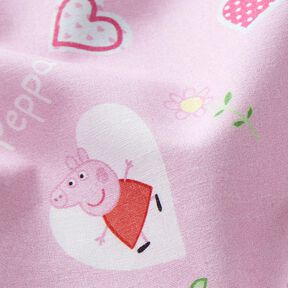 Popeline coton Cœurs Peppa Tissu sous licence | ABC Ltd – violet pastel, 
