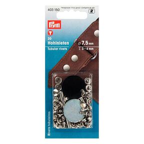 Rivets creux Klemmber [20 Pièces | Ø 7,5 mm] - argent métalliqueé| Prym, 