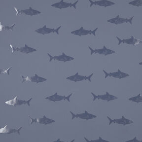 Tissu pour veste de pluie Requin | by Poppy – gris bleu, 