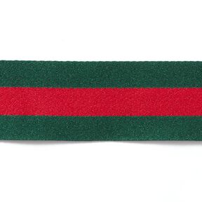 Ruban tissé Rayures [40 mm] – vert/rouge, 