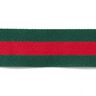 Ruban tissé Rayures [40 mm] – vert/rouge,  thumbnail number 1
