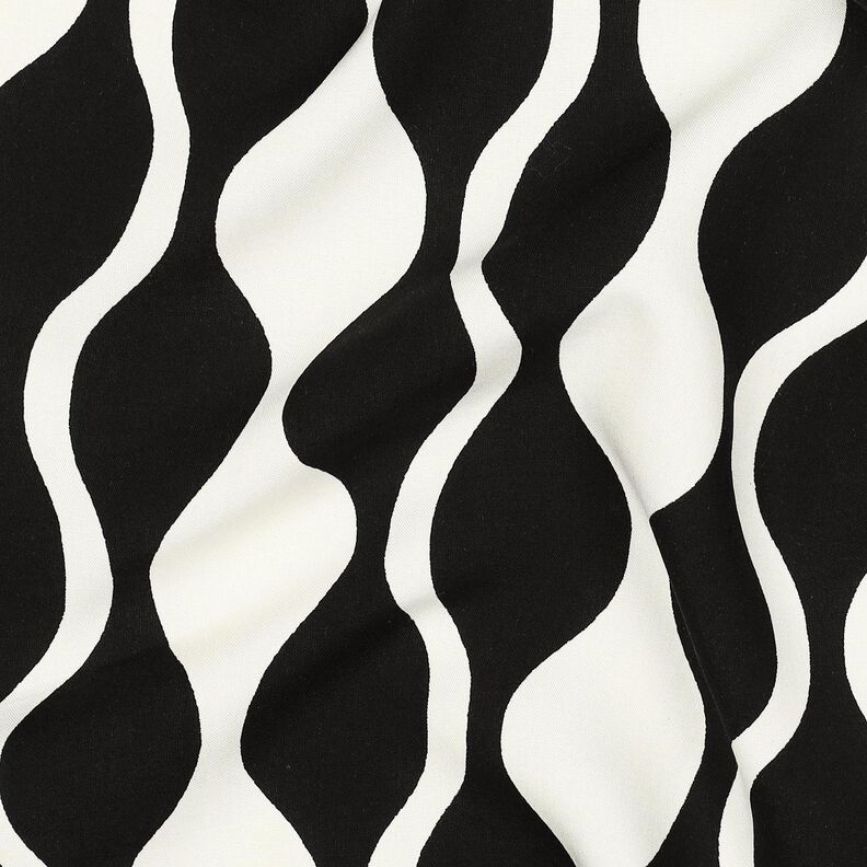 Tissu viscose LENZING™ ECOVERO™ Rétro – noir/blanc,  image number 2