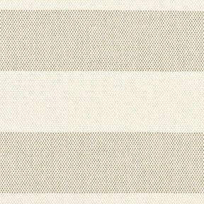 Tissu de d&eacute;coration Panama Larges rayures &ndash; taupe/beige clair, 