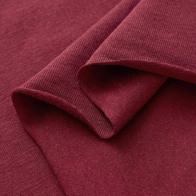 Bambou Jersey viscose Uni – rouge bordeaux,  image number 4