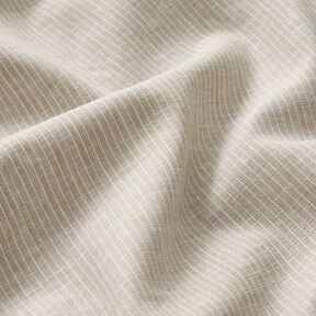 Mélange lin coton rayures étroites – taupe clair/blanc, 