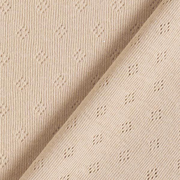 Jersey finement tricoté à motif ajouré – beige,  image number 4