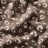 Tissu double gaze de coton Grand motif léopard – taupe foncé/blanc,  thumbnail number 2