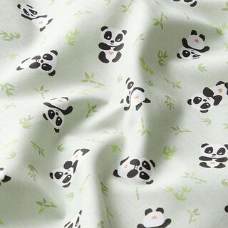 Tissu en coton Cretonne Panda câlin – vert, 