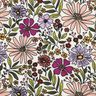 Jersey coton Mer de fleurs | Poppy Fabrics – écru/mauve,  thumbnail number 2