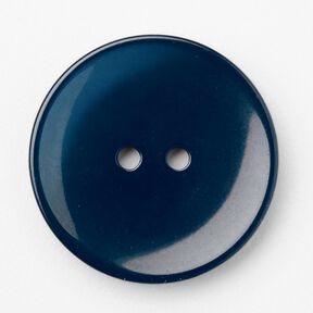 Bouton 2 trous brillant [Ø 25 mm] – bleu nuit, 