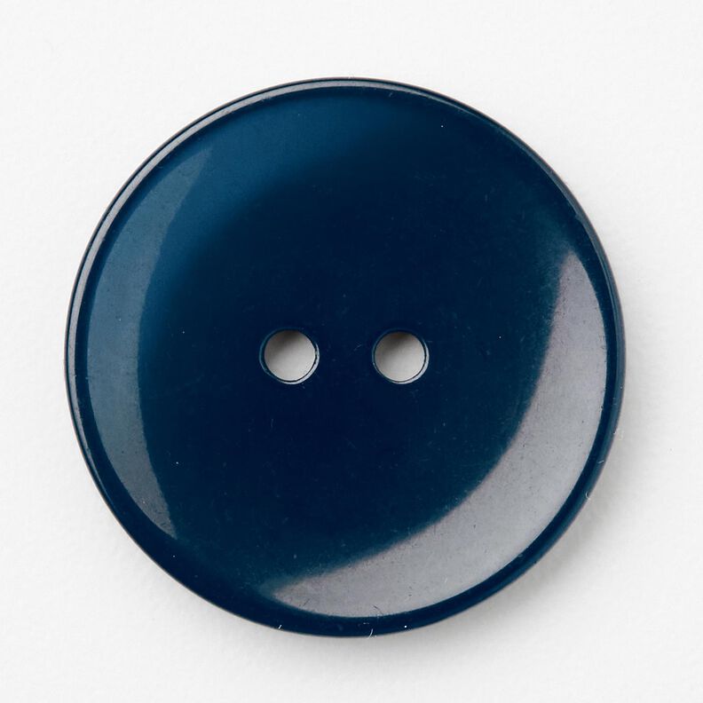 Bouton 2 trous brillant [Ø 25 mm] – bleu nuit,  image number 1