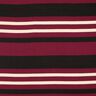 Tissu tricoté à rayures larges – rouge bordeaux/beige,  thumbnail number 1