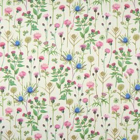 Tissu de décoration Semi-panama Chardons – pin/nature, 