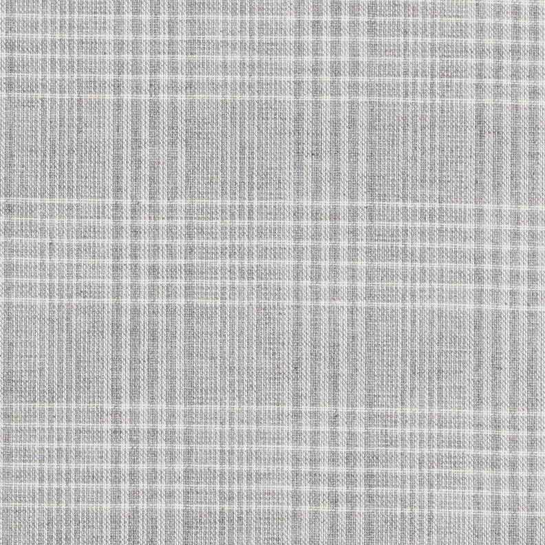Tissu de coton léger à carreaux – gris clair/blanc, image number 1