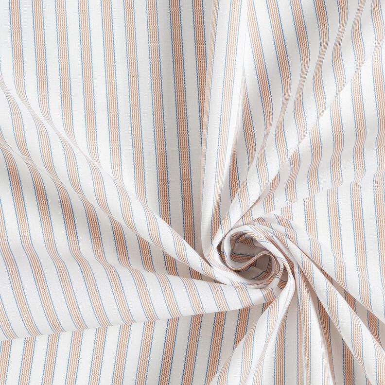 Tissu en coton Rayures bicolores – écru/abricot,  image number 3
