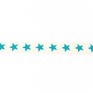 Ruban tissé Coton étoiles – pétrole, 