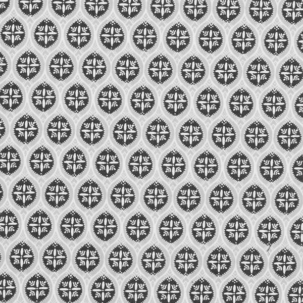 Cretonne de coton ornements de carreaux – gris/anthracite, image number 1