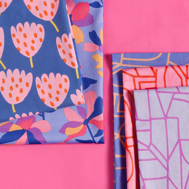 Voile de coton Town | Nerida Hansen – mauve/pourpre,  image number 5