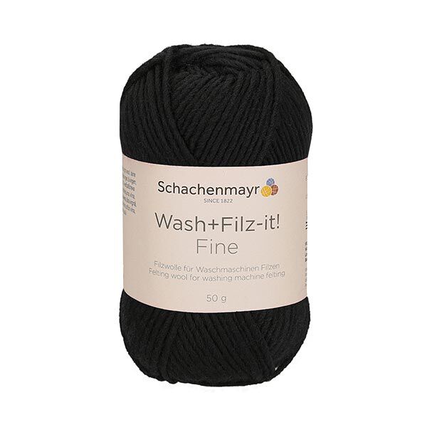 Wash+Filz-it! Fine, 50g (0101)  | Schachenmayr – noir,  image number 2