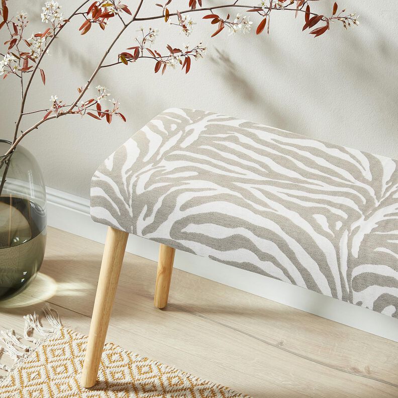 Tissu de revêtement Jacquard Zèbre – anémone/nature, image number 8