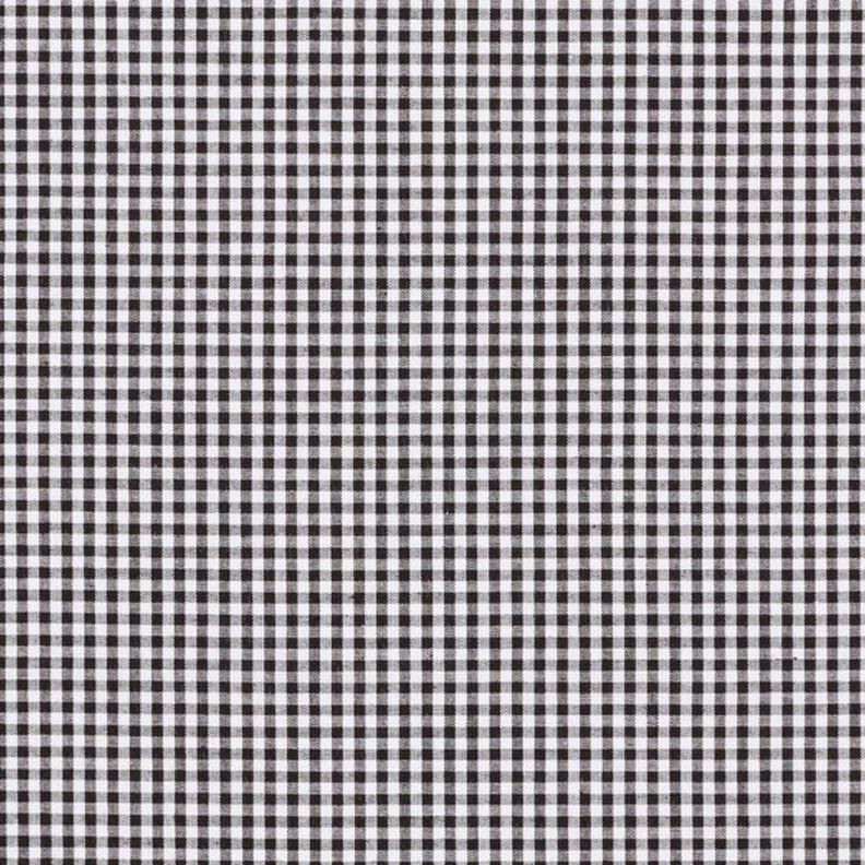 Popeline coton Petit carreaux Vichy, teints en fil – noir/blanc,  image number 1