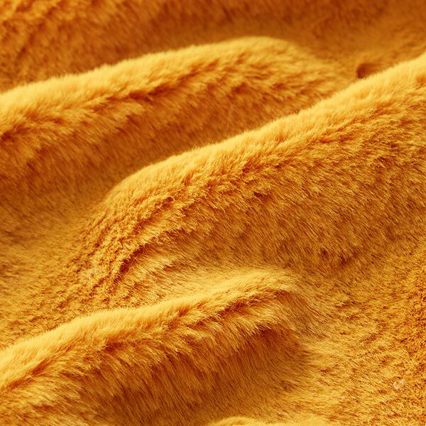 Tissu de revêtement Fourrure synthétique – jaune curry – Échantillon, image number 2
