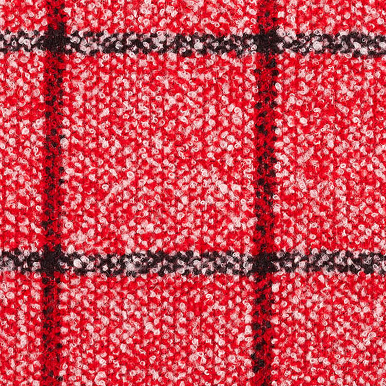 Bouclé pour manteau Carreaux – rouge,  image number 1