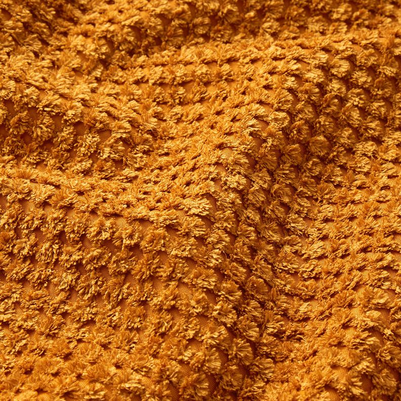 Tissu de revêtement motif texturé doux – jaune curry, image number 2